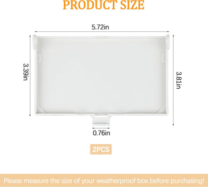 DBVC-1 Extra Duty Replacement in-Use Cover for Wet Locations,Type 3r Enclosure Cover for DBVR1C/DBVS1C/DBVM1C/60VC 1-Gang (Vertical) in Tool Box Electrical Outlet Box - Clear 3pcs (DBVC1-3)