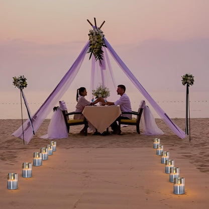 VIEWELLD Flickering Flameless Candles with Remote and Timer, Realistic LED Candles, Battery Operated Candles for Christmas Home Wedding Birthday Decoration, Real Wax Set of 3(Ivory White)