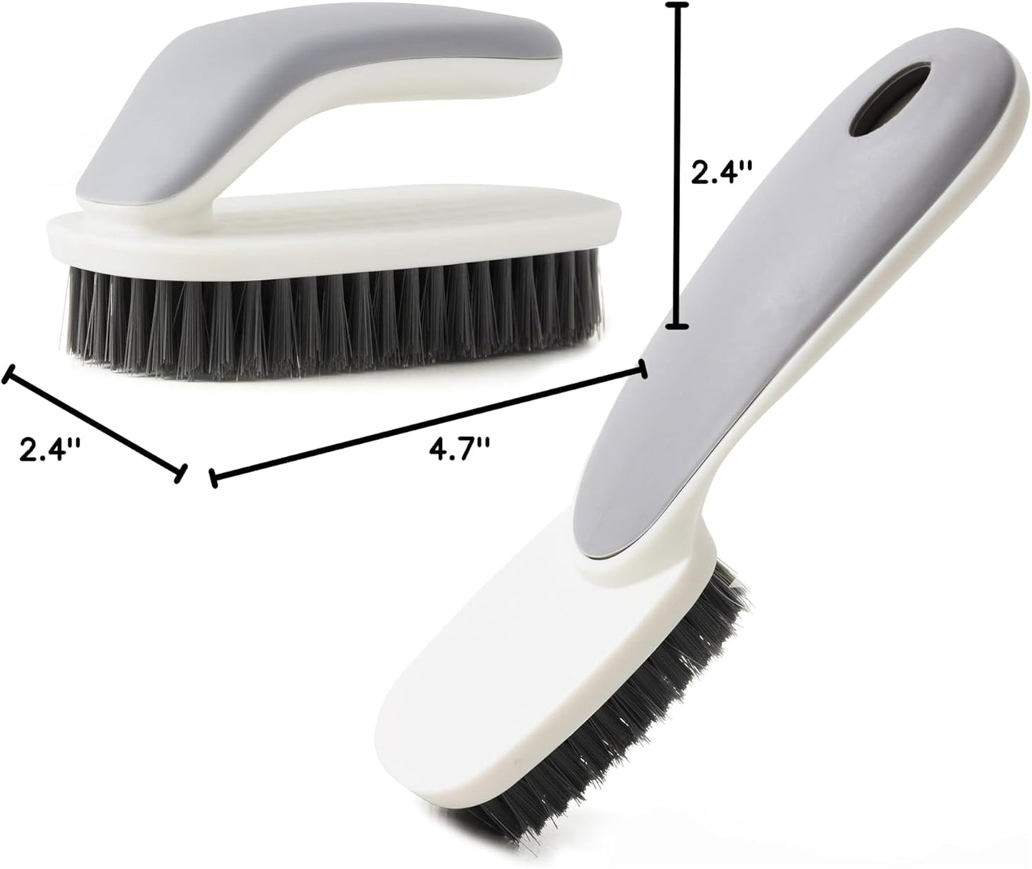 Laundry Scrub Brush 2 Pack Soft Bristle Brush Shoe Cleaning Brush for Stains Clothes Scrubbing Brush Household Cleaning Tool for Bathroom Countertop Bathtubs (Yellow)