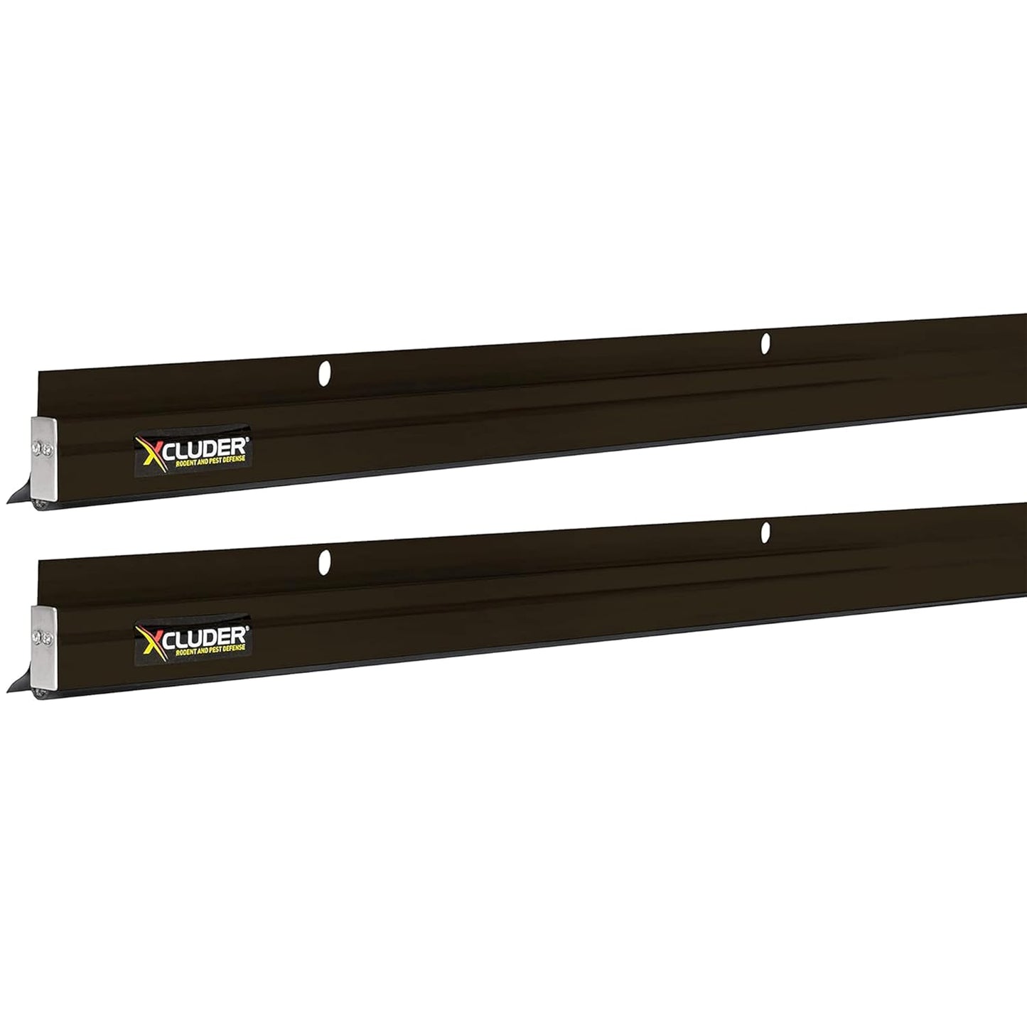 Xcluder 48" Low-Profile Door Sweep, Dark Bronze 2-Pack – Seals Out Animals, Enhanced Weather Sealing, Easy to Install; Door Seal Guard; Chew Proof