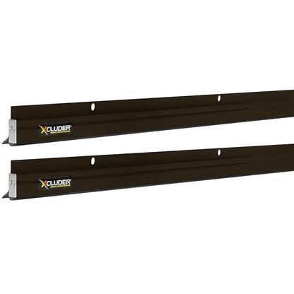 Xcluder 48" Low-Profile Door Sweep, Dark Bronze 2-Pack – Seals Out Animals, Enhanced Weather Sealing, Easy to Install; Door Seal Guard; Chew Proof