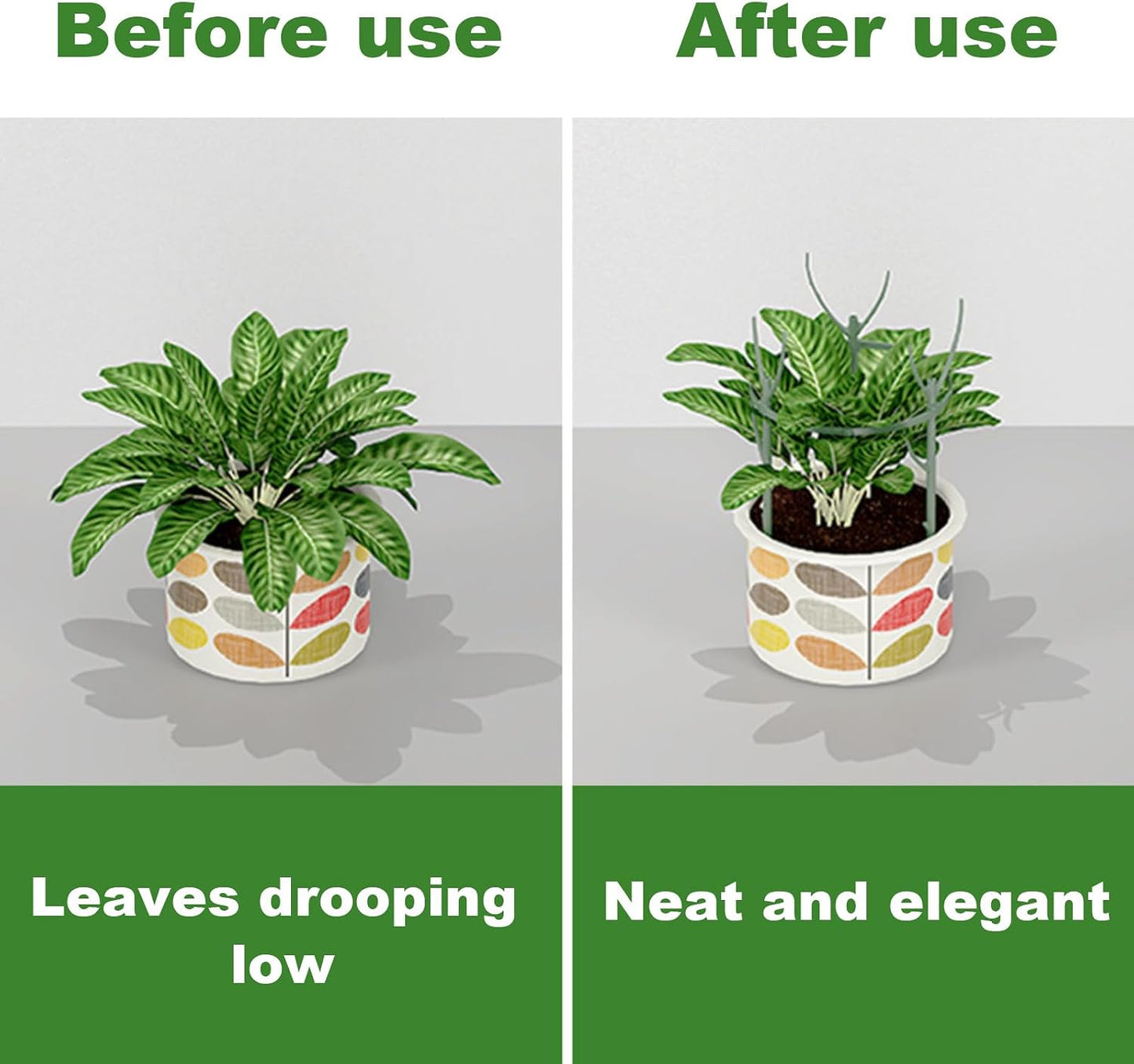 5 Pack Stackable Monstera Plant Support, Garden Plant Support Stakes for Indoor Outdoor Use, Suitable for Supporting Monstera and Climbing Plants, Replacement for Plant Stakes - Durable Garden Poles