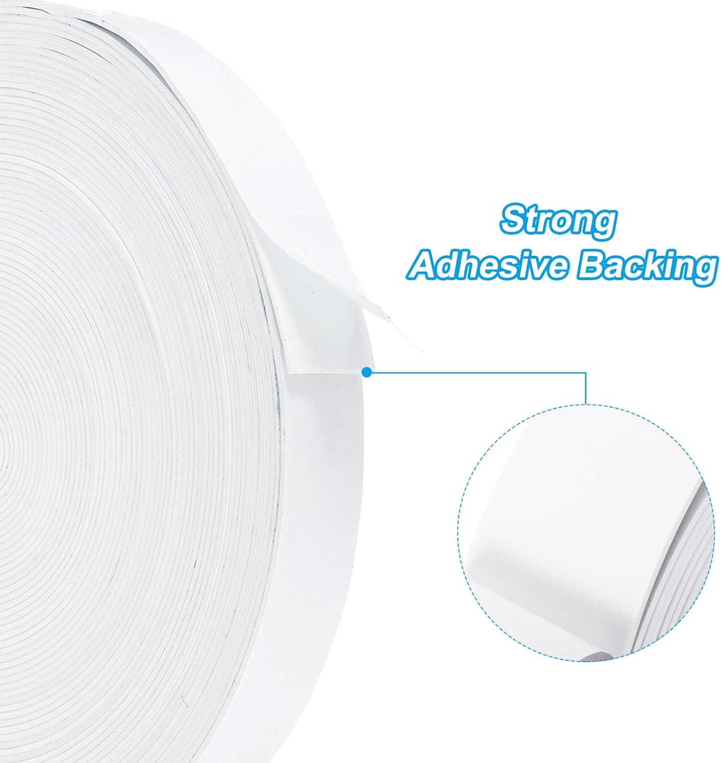 PATIKIL Weather Stripping Door Seal Strip, 3/8 Inch x 1/4 Inch x 32 Ft Self Adhesive Soundproof High Density Foam Tape Insulation for Door Window Air Conditioning, White - Colors A