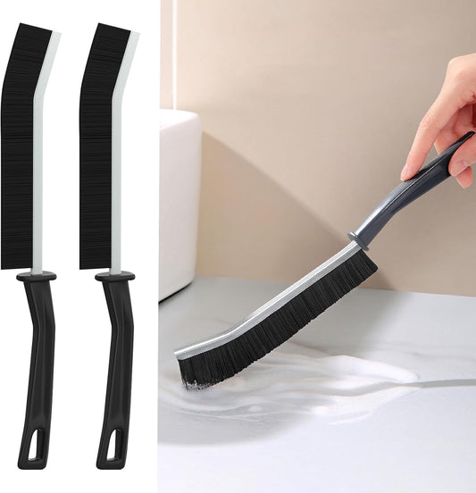 3 PCS Cleaning Gap Brush Set Narrow Crevice Scrub Brush with Stiff Bristles Handle Detail Cleaning Brushes for Home,White,Yellow,Red