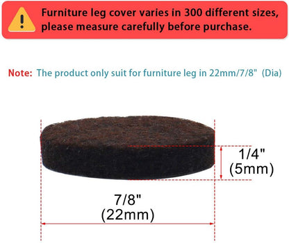 uxcell 40pcs Furniture Pads Round 1 1/4" Dia Self-stick Non-slip Anti-scratch Felt Pads Floors Protector Dark Brown