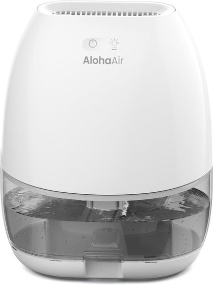 AlohaAir Dehumidifiers for Home, 34 oz Small Dehumidifier for Room, Quiet Dehumidifiers for Bathroom, Bedroom, RV, Closet with Auto Shut Off, 7 Colors Night Light