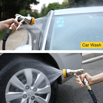 FANHAO Garden Hose Nozzle Heavy Duty Metal Spray Nozzle with Thumb Control, High Pressure Water Nozzle with 8 Adjustable Spray Patterns for Watering Plants, Washing Cars and Showering Pets