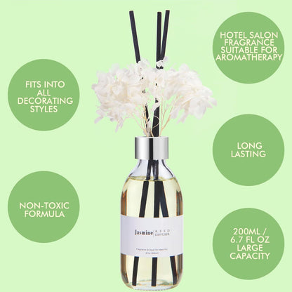 Clesh Reed Diffuser Set, 6.7 oz Eucalyptus Scented Diffuser with Sticks, Home Fragrance Reed Diffuser for Bathroom Shelf Decor