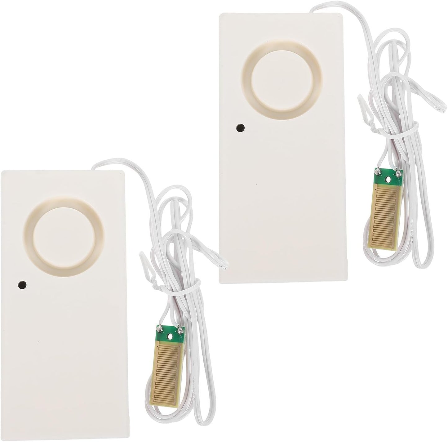 Water Leak Detector Alarm Easy Install 2pcs with Ultra Sensitive Response and Real Time Water Detection Abs Material for Home and Bathroom Safety