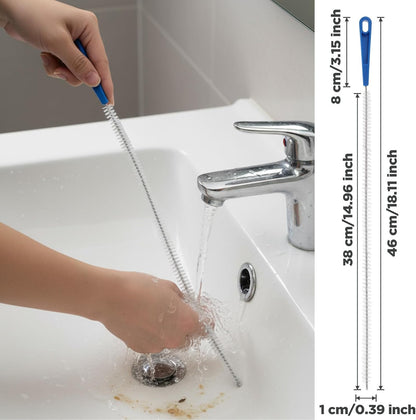 2 Pcs 18.11inch Shower Drain Clog Remover Tool, Ymapinc Shower Drain Cleaner Tool for Hair Remover, Sink Cleaning Brush, Sink Brush, Plumbing Cleaning Tools for Kitchen & Bathroom
