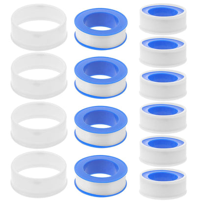 STAHAD 10 Rolls PTFE Thread Seal Tapes for Plumbers, Industrial Plumbing and Maintenance Use, White Plastic Tape Good Toughness and Not Easy to Break for Thread Sealing