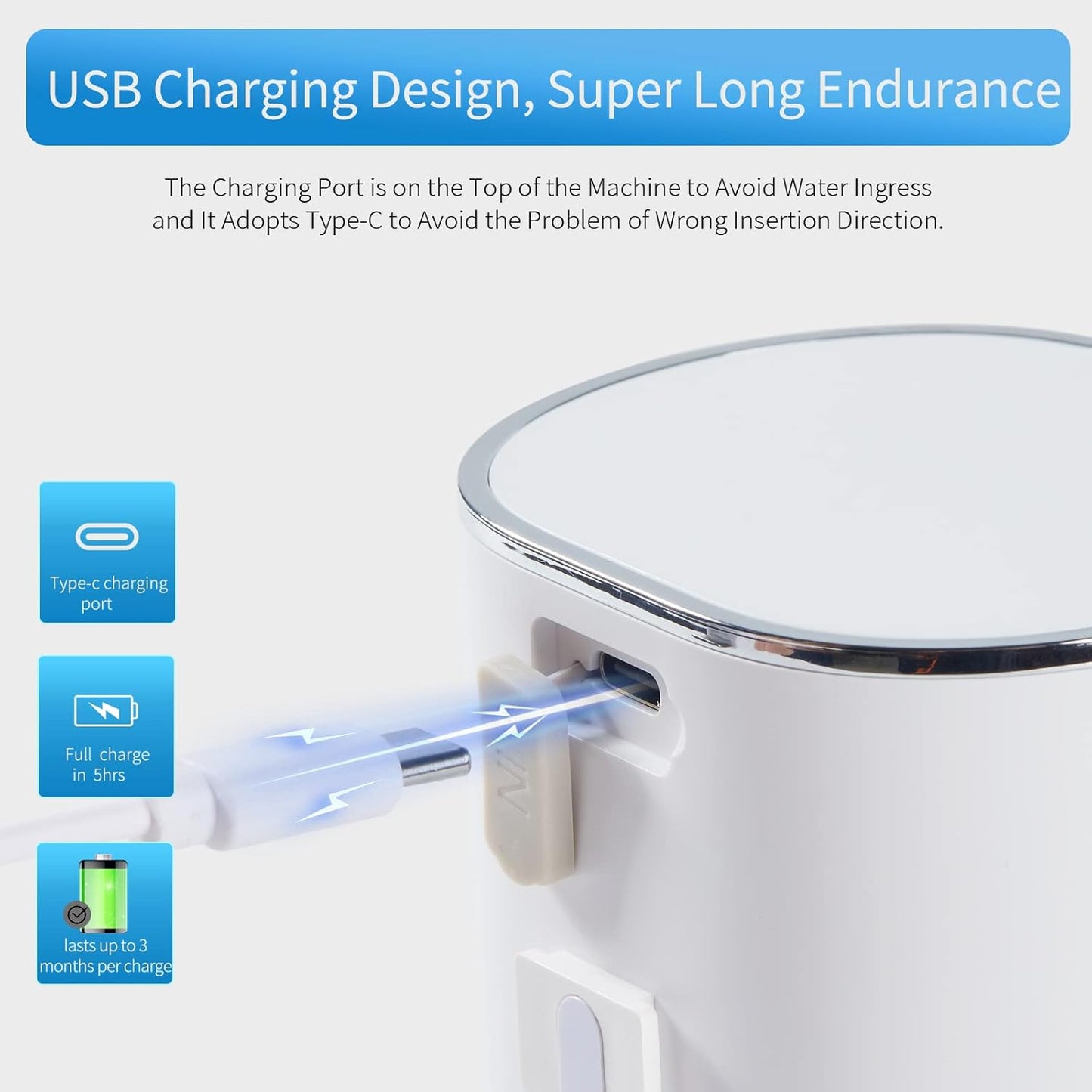 P9 Advanced Automatic Rechargeable, Touchless,Sensor Foaming Soap Dispenser for Kitchen & Bathroom, Foam Dish Soap Dispenser，Support Countertop and Wall Mounted