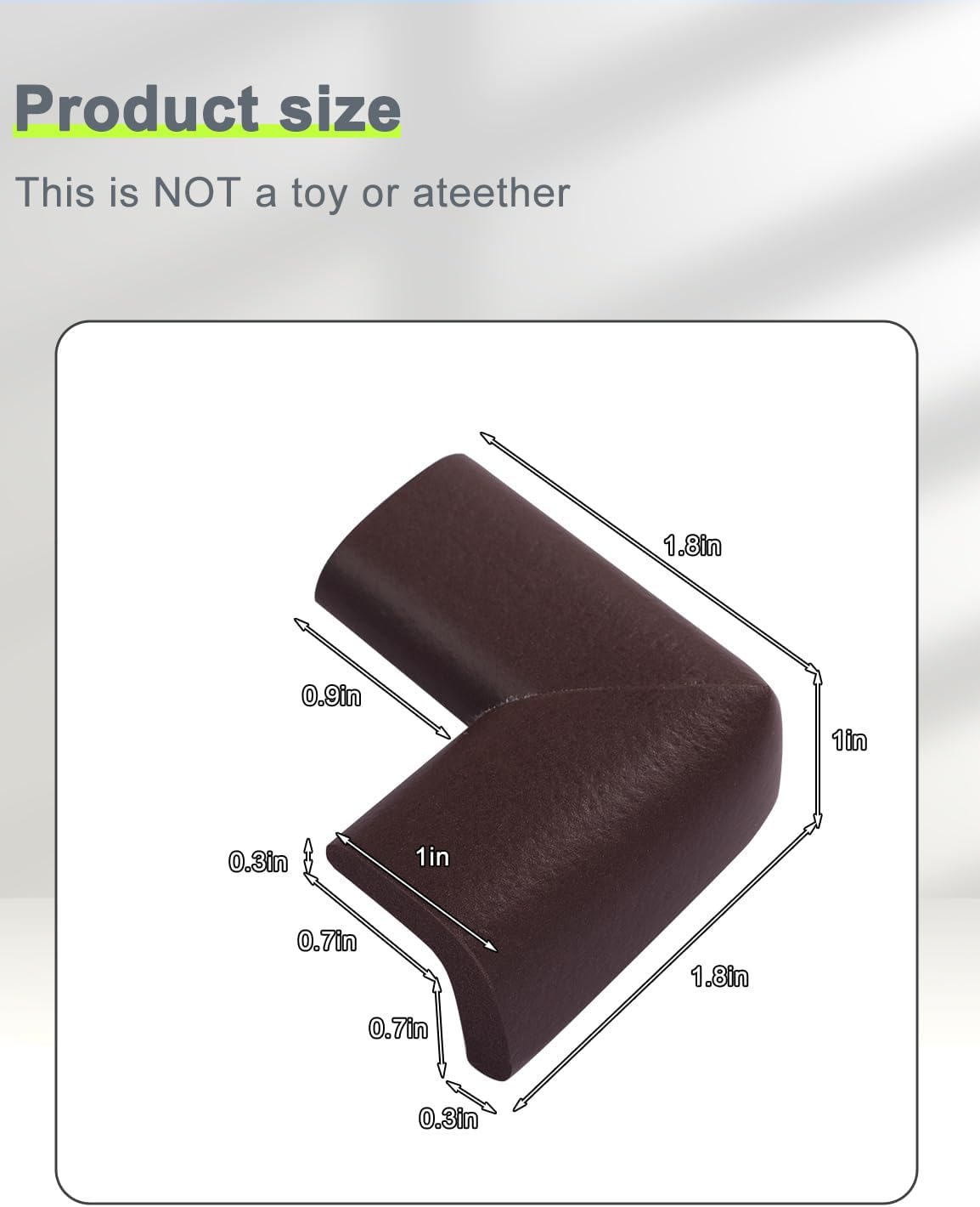 Foam Corner Protector Edge and Corner Guard, with 12.5 feet Length Foam Safety Bumpers, Baby Proofing Safety Table Corner Protectors (Coffee 12.5ft)