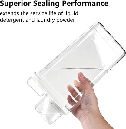 75OZ Laundry Detergent Dispenser, Liquid Laundry Soap Dispenser, Fabric Softener Organizer, Clear Plastic Powder Laundry Detergent Container, 1PACK