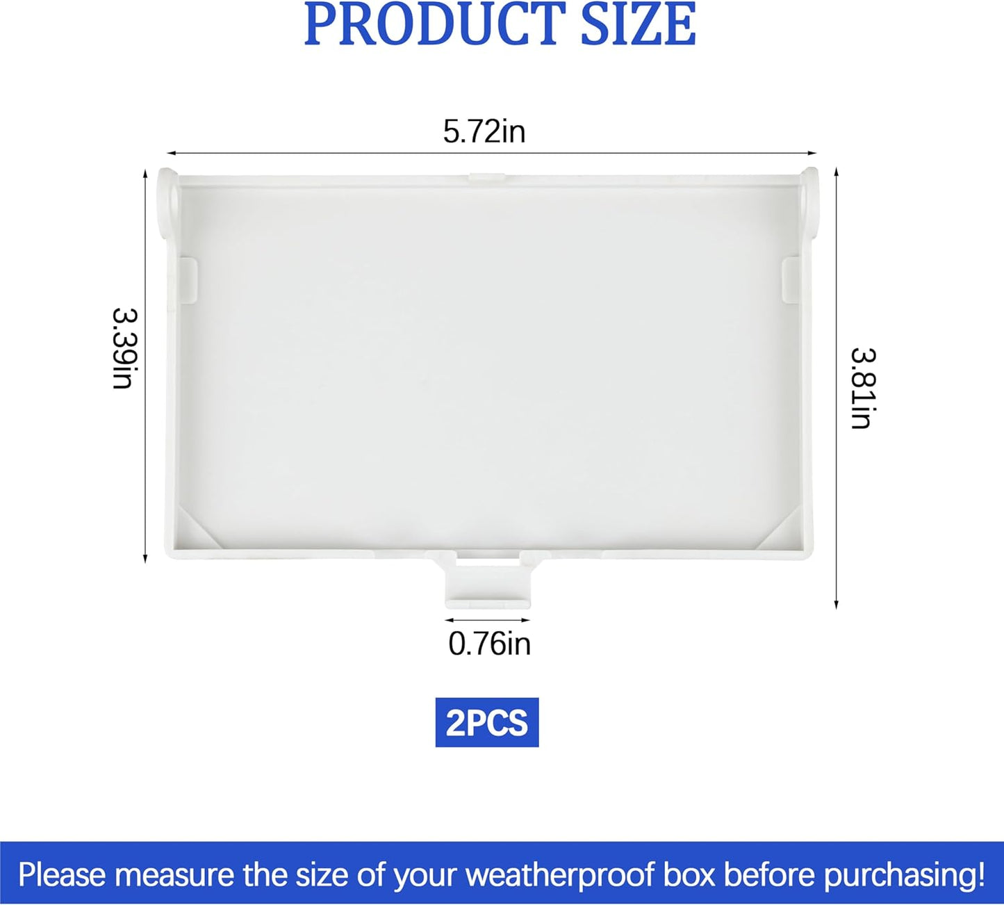 DBVC-1 Extra Duty Replacement in-Use Cover for Wet Locations,Type 3r Enclosure Cover for DBVR1C/DBVS1C/DBVM1C/60VC 1-Gang (Vertical) in Tool Box Electrical Outlet Box - Clear 3pcs (DBVC1-3)
