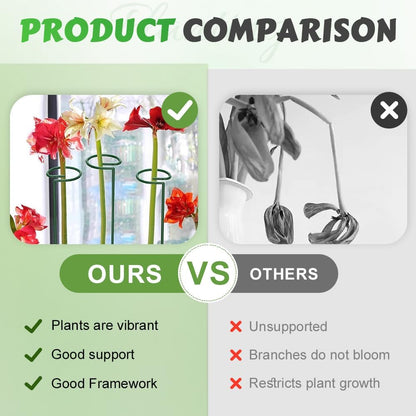 4/8/12 Pack Plant Stakes, 16/24/36 Inch Plant Support Stakes, Plant Sticks Support, Flower Stakes for Plants Peony, Tomato Seedling, Marigold, Amaryllis, Sapling, Coreopsis (16 Inch-4 Pack)