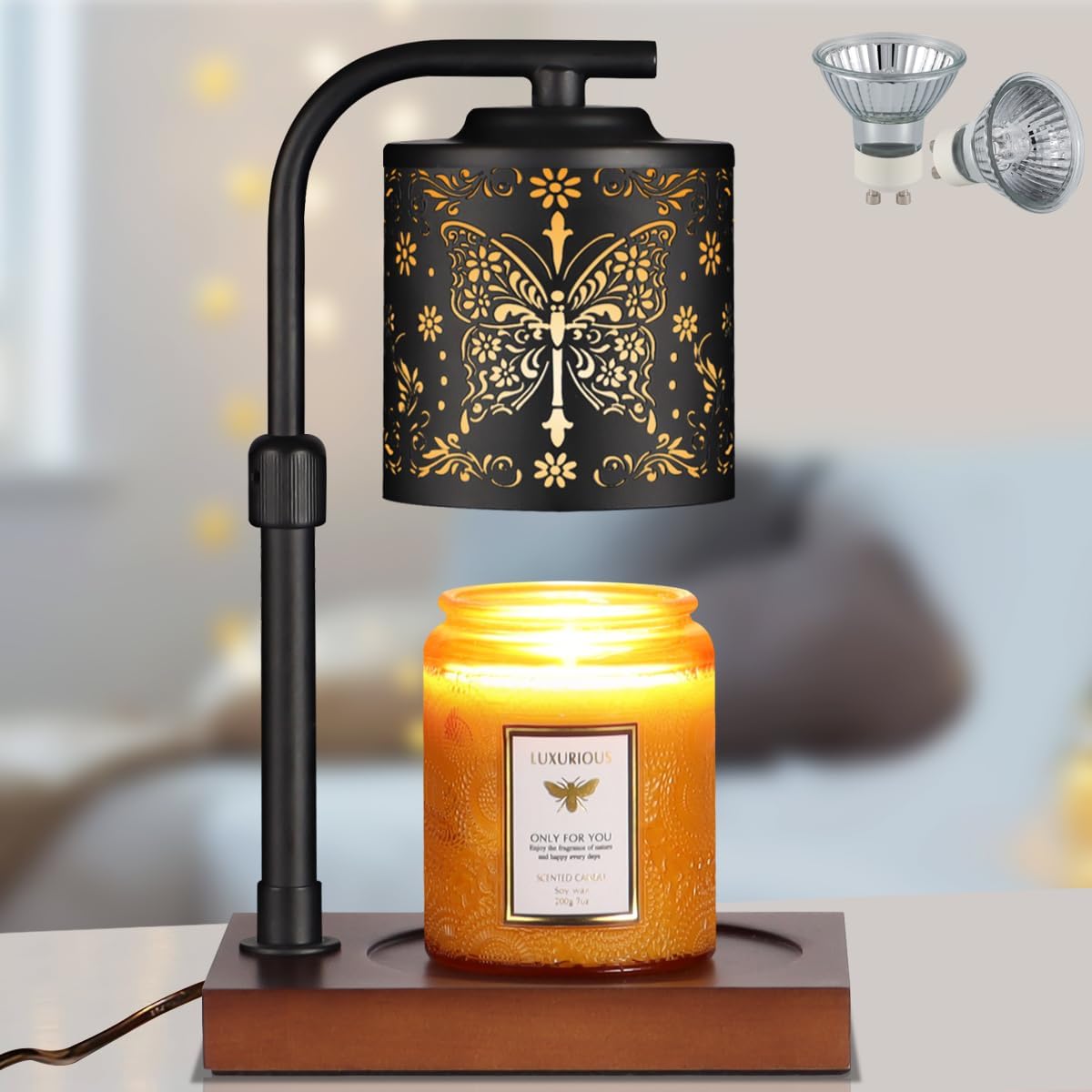 mocosa Candle Warmer Lamp with Adjustable Height Dimmable for New Home Decor Electric Candle Warmer for Jar Candles Birthday Gifts for Women Mom(Hummingbird)