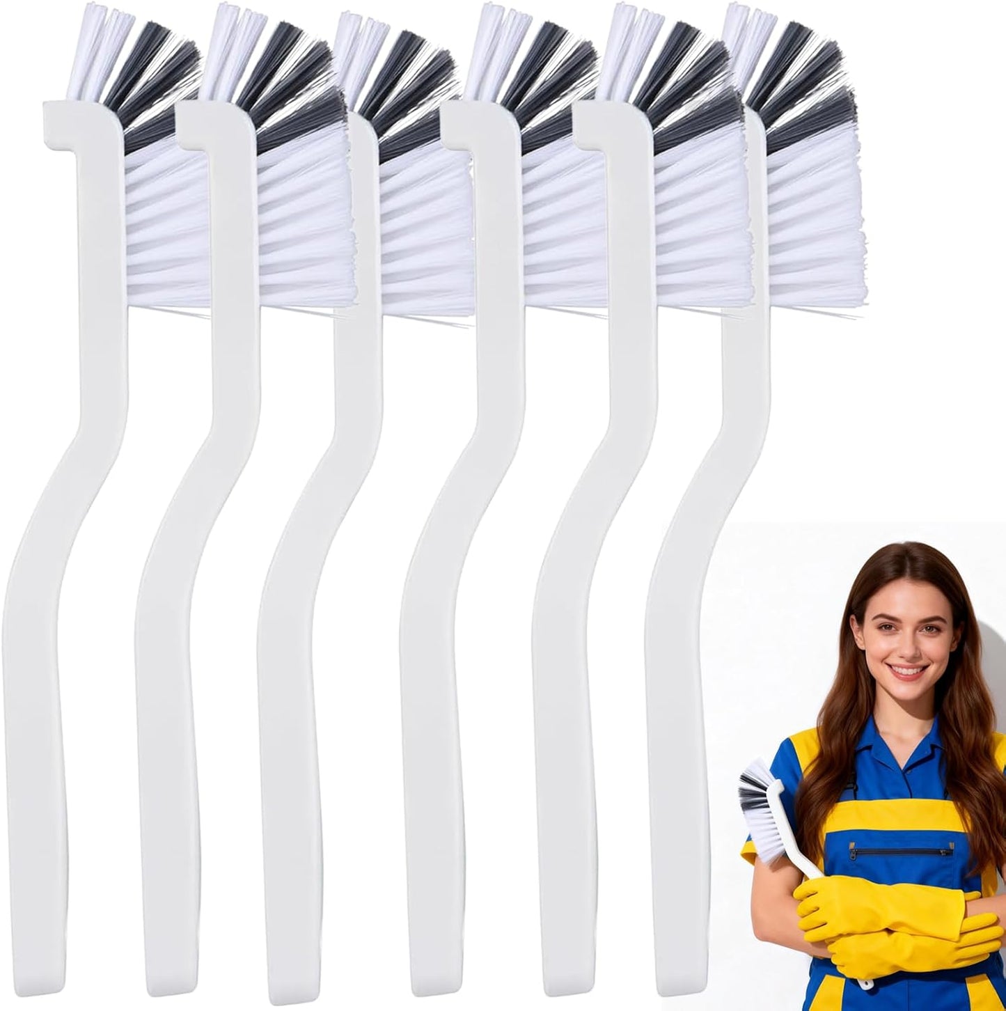 10 Pcs Deep Cleaning Brush Set, Hard Bristle Detail Brushes for Kitchen and Bathroom Corners, Tile Grout, Sink, Cups, and Bottles