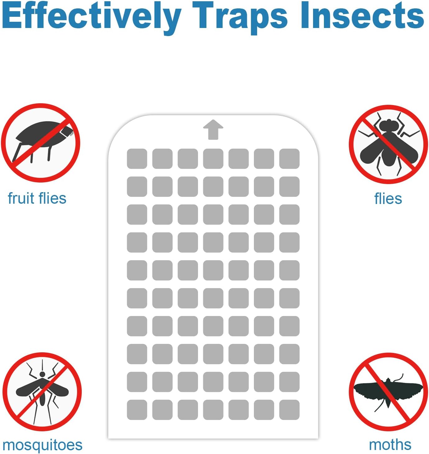 10 Pack Flying Insect Trap Refill Compatible with Mosalogic UVA Fly Insect Trap, Replacement Sticky Glue Cards for Kiwinurse UVLA1001 Plug-in Mosquito Killer Indoor