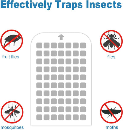10 Pack Flying Insect Trap Refill Compatible with Mosalogic UVA Fly Insect Trap, Replacement Sticky Glue Cards for Kiwinurse UVLA1001 Plug-in Mosquito Killer Indoor