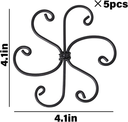 Yohsnor Monstera Plant Stem Support System - 5 Piece Set (5.5x4.7in) | Durable Plant Support Stakes for Climbing Plants & Fishbone Cactus | Ideal Leaf Stabilizer for Indoor Plants & Monstera Care