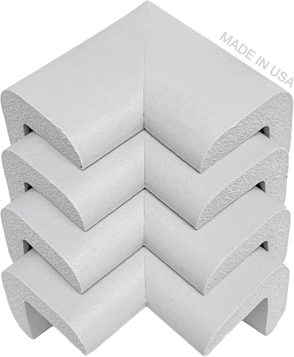 KidKusion 4-Piece Safety Corner Cushion, Black, Child Proofing Corner Guard, Made in USA, Child Safety, Home Furniture Safety Bumper, Baby Proof Table Protector, 4 Count (Pack of 1)