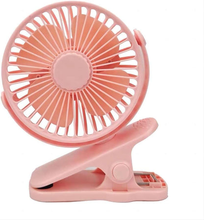 Compact USB Rechargeable Clip on Fan, 6 Inches Portable Personal Fan for Outdoors, Car Seat, Gym - Black