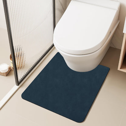 TYUU Bath Mat, Bathroom Rugs Non Slip Washable Thin Absorbent Quick Dry Bath Mat Fits Under Door Bathroom Floor Mat Perfect for Bath, Shower, or Sink 16"x24" Dark Grey