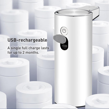 EKO Aroma 9 fl oz Automatic Liquid Soap Dispenser, Rechargeable & Water-Resistant Soap Dispenser for Kitchen and Bathroom with Adjustable Volume Control (Matte Black Steel)
