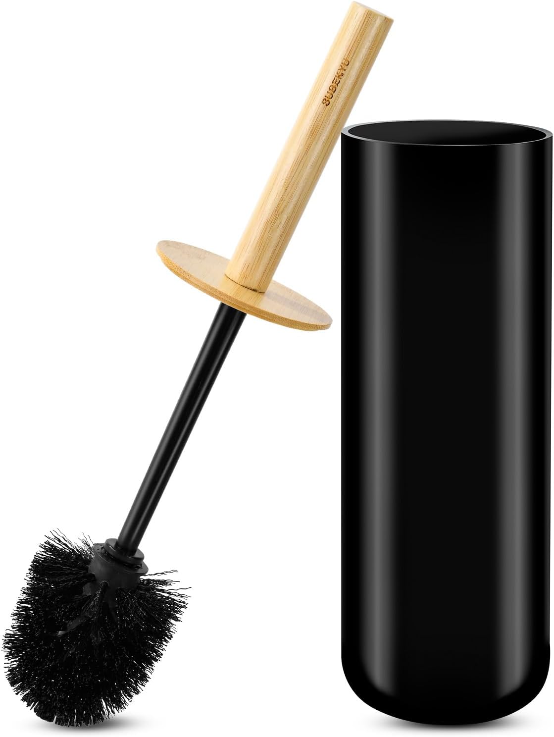 SUBEKYU Toilet Brush, Toilet Bowl Brush and Holder Set, Bathroom Toilet Bowl Cleaner Scrub Brush Set Scrubber for Deep Cleaning, White