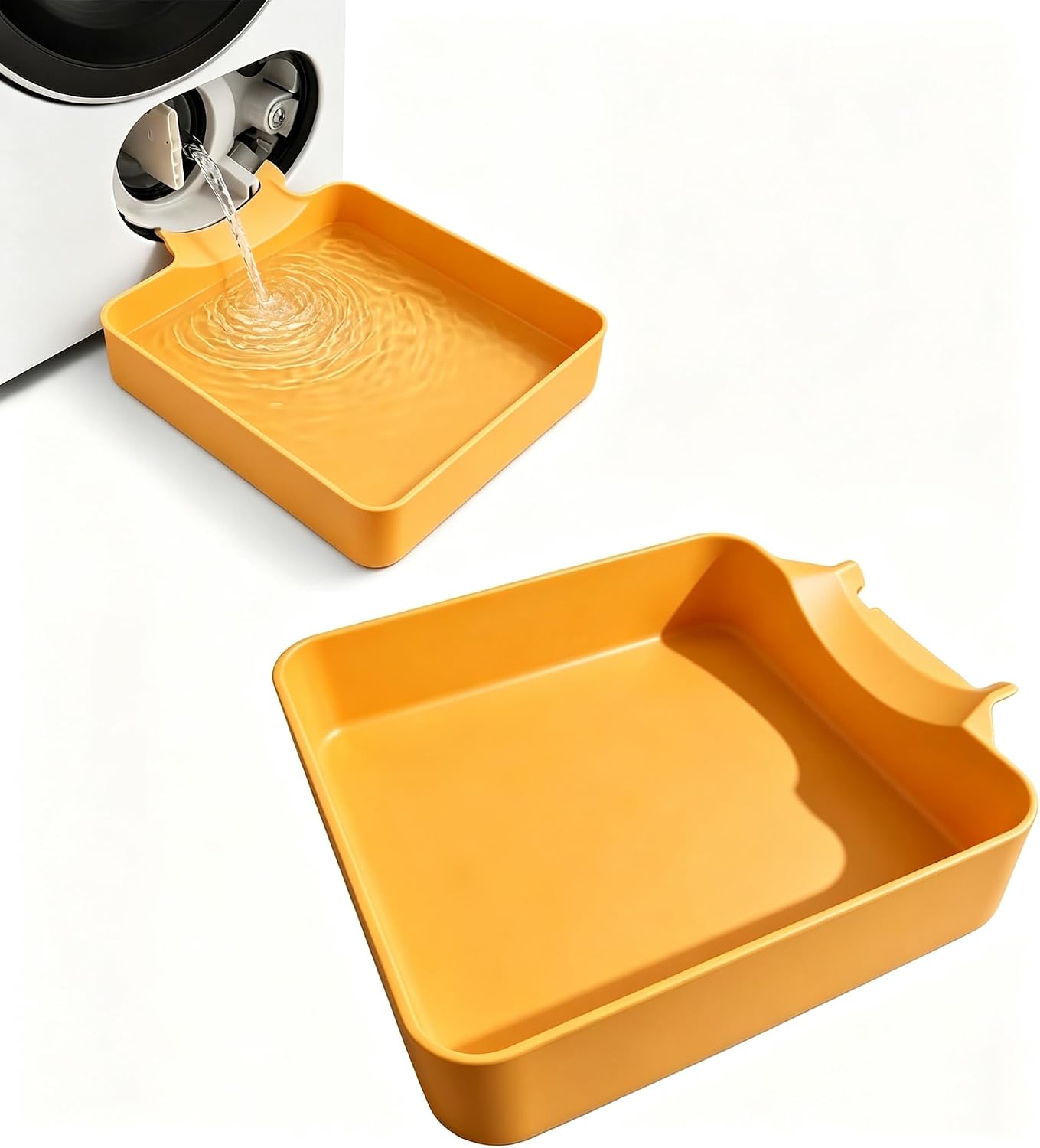 Universal Front-Load Washing Machine Drain Pan, Washer Drain Pan, Washing Machine Drainage Tray, Easy Installation for Apartments, Garages, and Rentals (drip Tray)