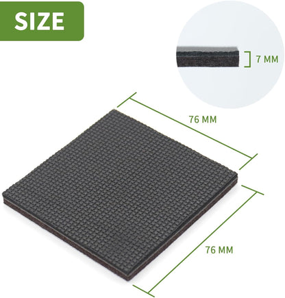 Non Slip Furniture Pads 36 PCS 1'' Square - Anti Slip Furniture Pads - Self Adhesive Rubber Feet Furniture Feet - Chair Leg Floor Protectors - Keep Furniture in Place