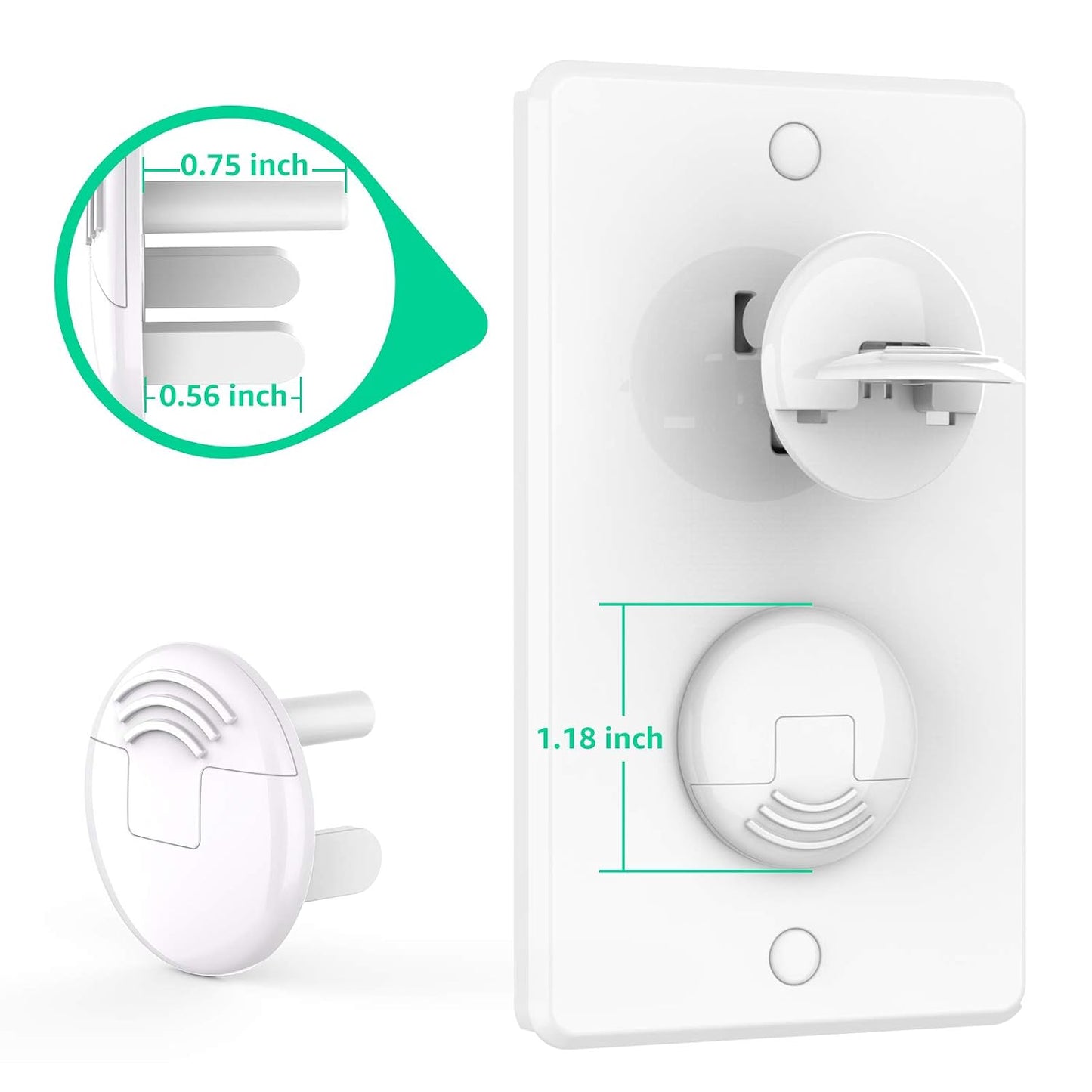 Mom's Choice Gold Awards Winner - Outlet Covers with Hidden Pull Handle Baby Proofing Plug Covers (45 Pack) 3-Prong Child Safety Socket Covers Electrical Outlet Protectors Kid Proof Outlet Cap