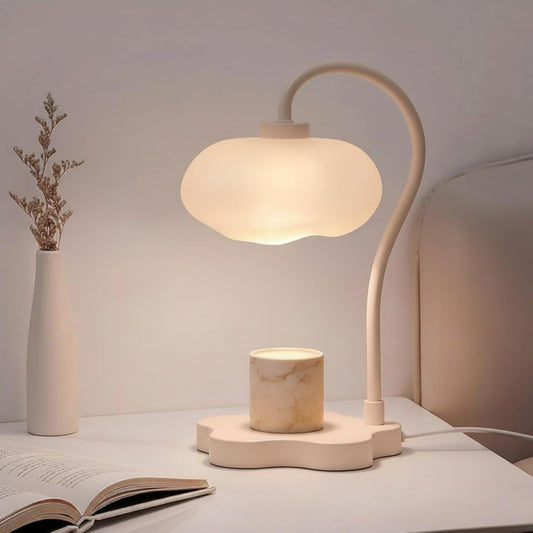 Glooglitte Cloud Candle Warmer Lamp with Timer Dimmer Cute Warming Lamp Adjustable Wax Melt Light Bedside Table Scented Wax Light for Bedroom House Living Room Birthday Gift for Women