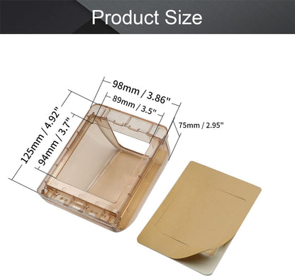 Fielect Weatherproof In Use Outdoor Outlet Cover 86Type Clear Electrical Outlet Cover Box 5" x 8.4" x 1.9"