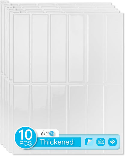 Art3d 11.4 x 9 Inch Heavy-Duty Peel and Stick Backsplash for Home Décor, 10-Pack PVC Wall Tiles for Kitchen Countertop, Green