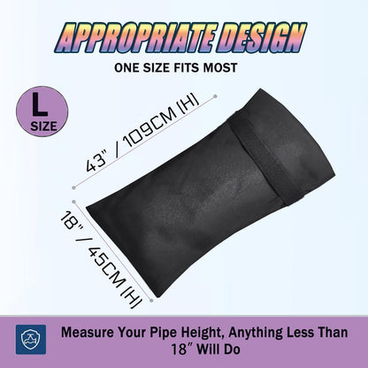 Outdoor Faucet Covers for Winter, 13" W x 25" H Outside Yard Hydrant Protector Socks Winter, Insulated Hose Bib Protector Cover, Spigot Pipe Cover Freeze Protection - Black