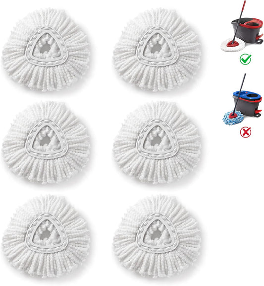 BonusLife 2-Pack Mop Head for O-Ceda EasyWrin Spin Mop Refill 1-Tank System Only Easy Cleaning Microfiber Replacement