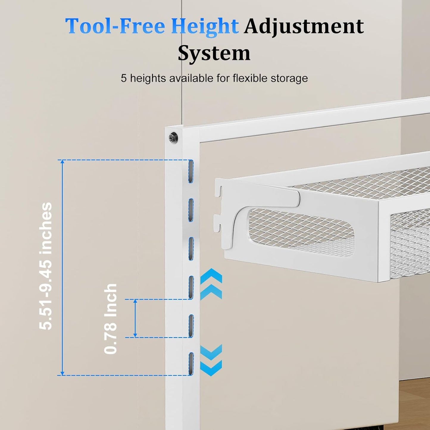Petiza Under Sink Organizer Pull Out Cabinet Organizer Adjustable Height 2 Tier with Sliding Drawers Kitchen Bathroom Organizer and Storage(1pc)