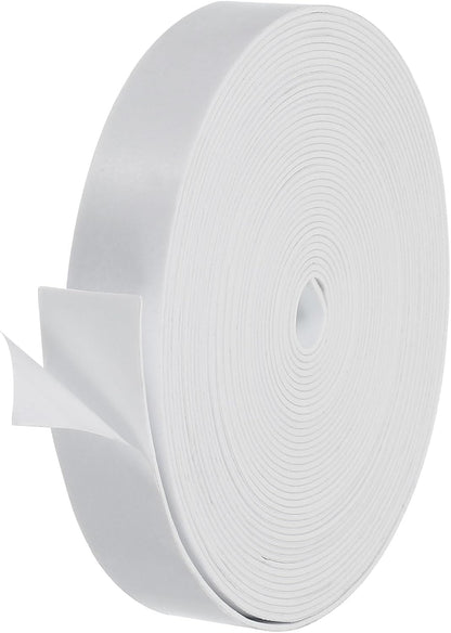 PATIKIL Weather Stripping Door Seal Strip, 3/8 Inch x 1/4 Inch x 32 Ft Self Adhesive Soundproof High Density Foam Tape Insulation for Door Window Air Conditioning, White - Colors B