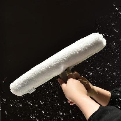 13-Inch Window Washer Sleeve, Microfiber Squeegee Sleeve Refills for 11-12 inch Window Cleaner Scrubber - 2 Packs, White