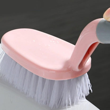 Tile Tub Scrubber Brush, Non Scratch Shower Scrubber Shower Cleaning Brush Long Handle Scrub Brush for Cleaning Bathtub Shower Bathroom, Pink