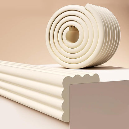 【6.56 Ft】 Baby Edge and Corner Guards - Soft Foam Table Bumper Strip, 3.15inch Wide Furniture Protector for Baby Proofing Table, Fireplace, Wall, Desk (Black)