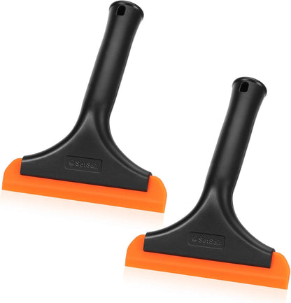SetSail Shower Squeegee for Glass Doors, Small Squeegee for Shower Glass Door Mini Silicone Squeegee for Window, Door, Bathroom, Mirror, Car Window