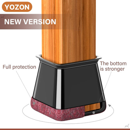 YOZON Chair Leg Floor Protectors Felt Furniture Pads Silicone Caps | Chair Leg Protectors for Hardwood Floors 32 Pack Anti-Scratch Reduce Noise Clear Round Medium Fit 3/4" to 1-3/16" (19-30mm)