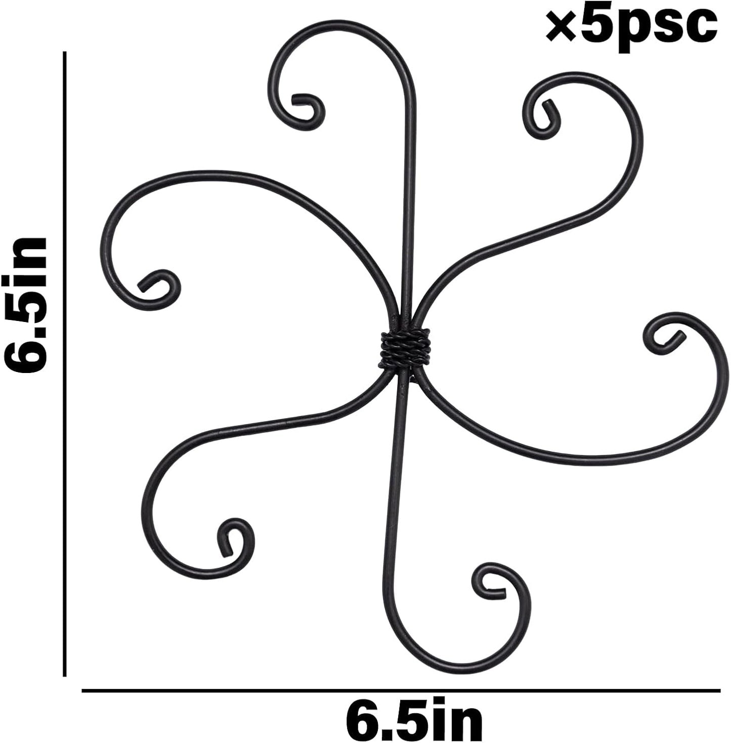 Yohsnor Monstera Plant Stem Support System - 5 Piece Set (5.5x4.7in) | Durable Plant Support Stakes for Climbing Plants & Fishbone Cactus | Ideal Leaf Stabilizer for Indoor Plants & Monstera Care