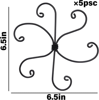 Yohsnor Monstera Plant Stem Support System - 5 Piece Set (5.5x4.7in) | Durable Plant Support Stakes for Climbing Plants & Fishbone Cactus | Ideal Leaf Stabilizer for Indoor Plants & Monstera Care