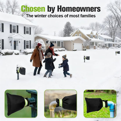 Outdoor Faucet Covers for Winter, 2026 New 9.8" x 6.3" Insulated Spigot Cover Waterproof Hose Bib Covers, Patio Winterizing Home Must-Have Faucet Cover for Outside Yard (A-1Pcs)