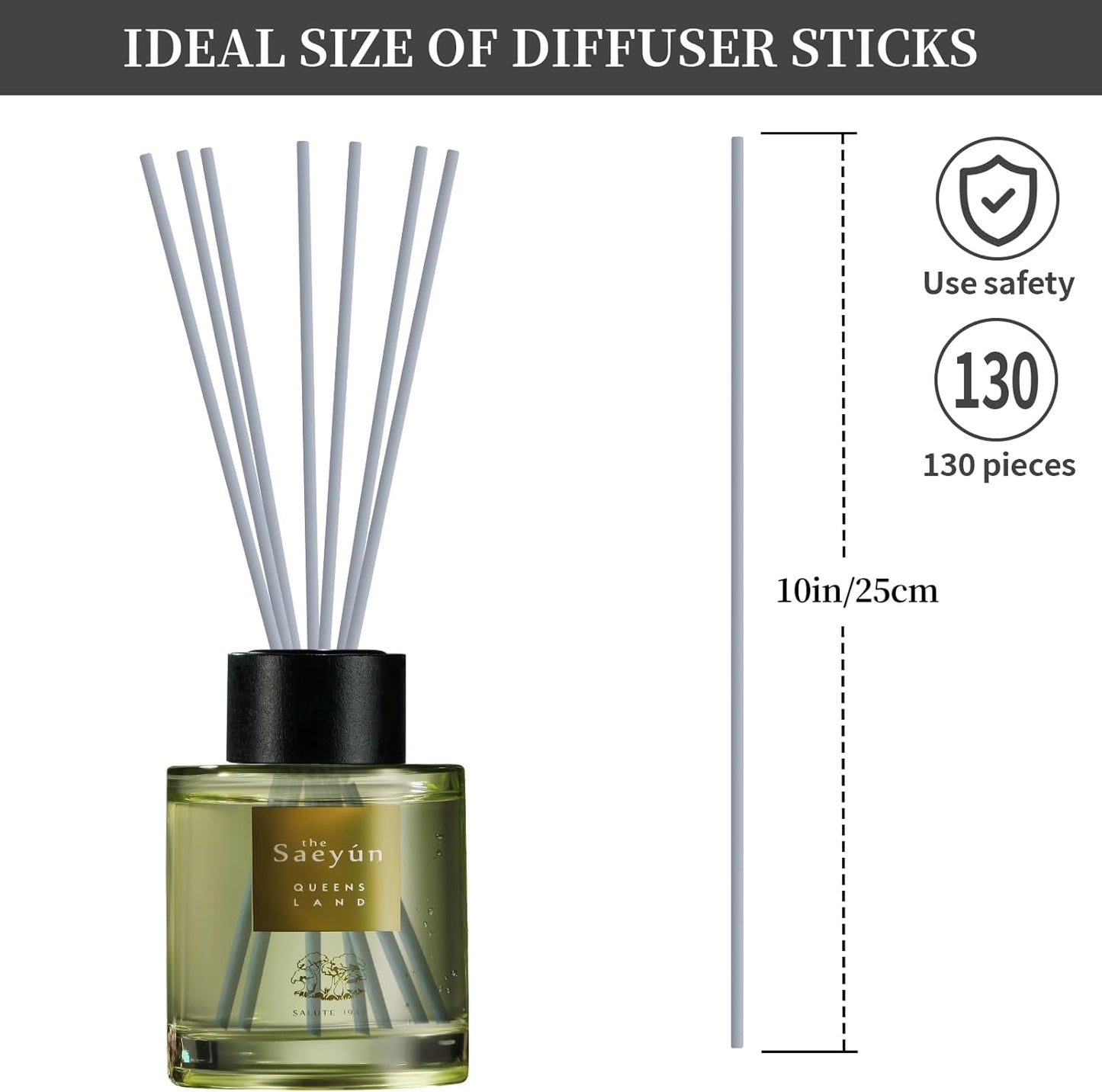5 Mixed Colors 10inch Diffuser Replacement Sticks - 60Pcs Fiber Reed Fragrance Sticks Refill for Home and Bathroom - Rattan Essential Oil Sticks for Scented Diffuser