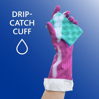 Playtex Living Reuseable Rubber Cleaning Gloves, Premium Protection (Large, Pairs - 2) Color may vary